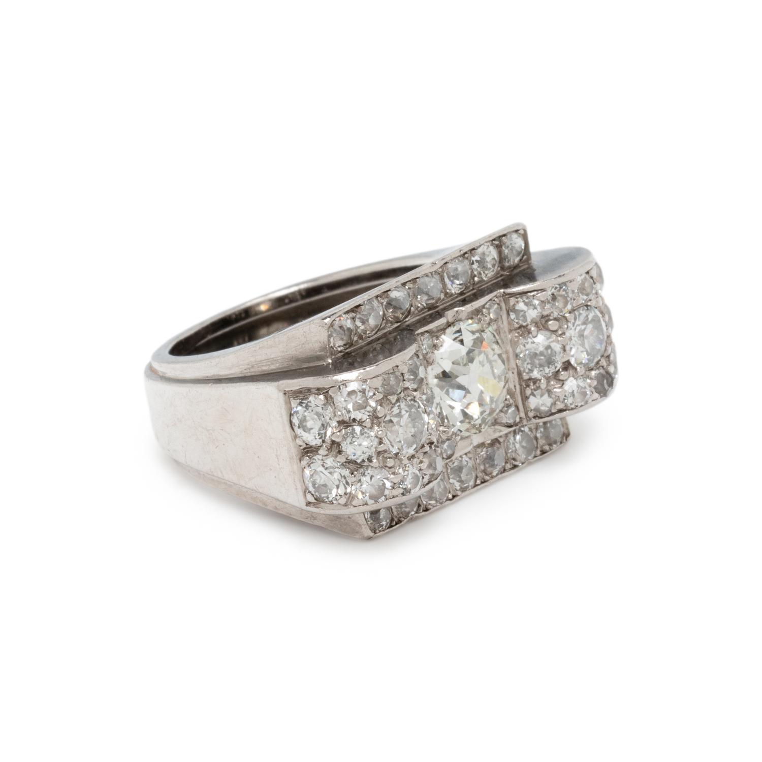 ART DECO, DIAMOND RING
