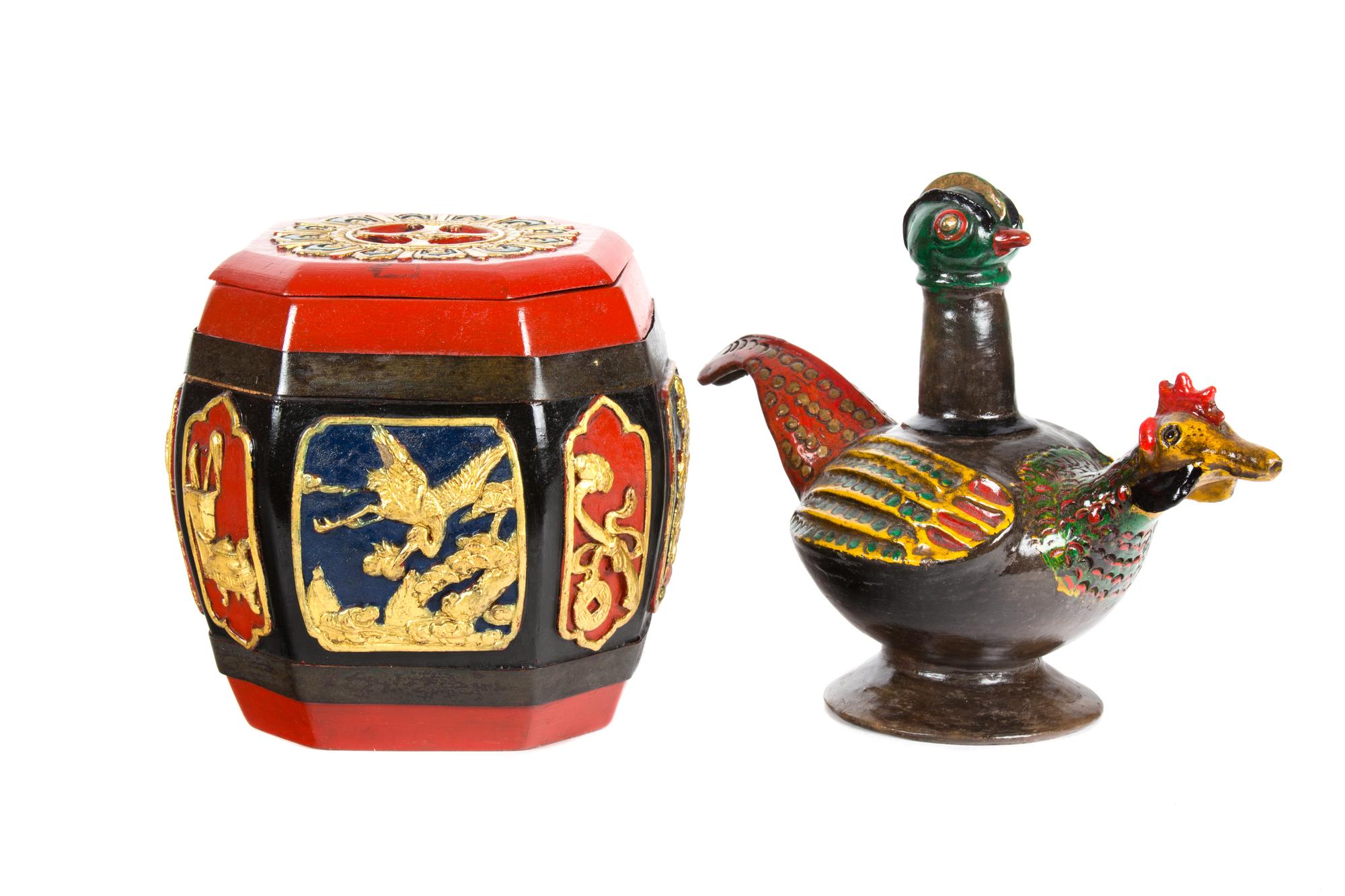 Two Decorative Articles Height of first 9 inches. — 20TH CENTURY