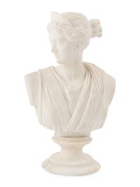 A Continental Marble Bust of Diana of Versailles