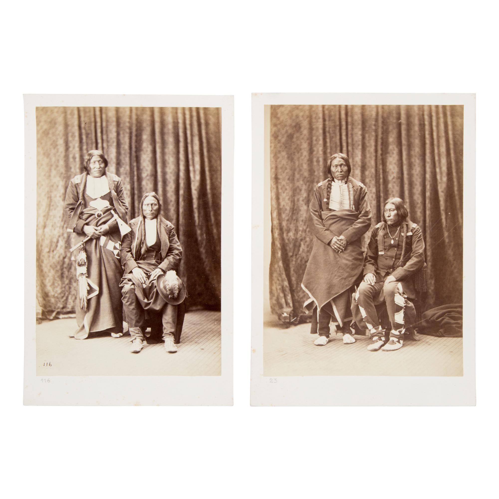 Alexander Gardner AND William Henry Jackson (Scottish-American, 1821-1882; American, 1843-1942) — Studio Portraits of Cheyenne and Arapaho Washington, DC 1871-1873