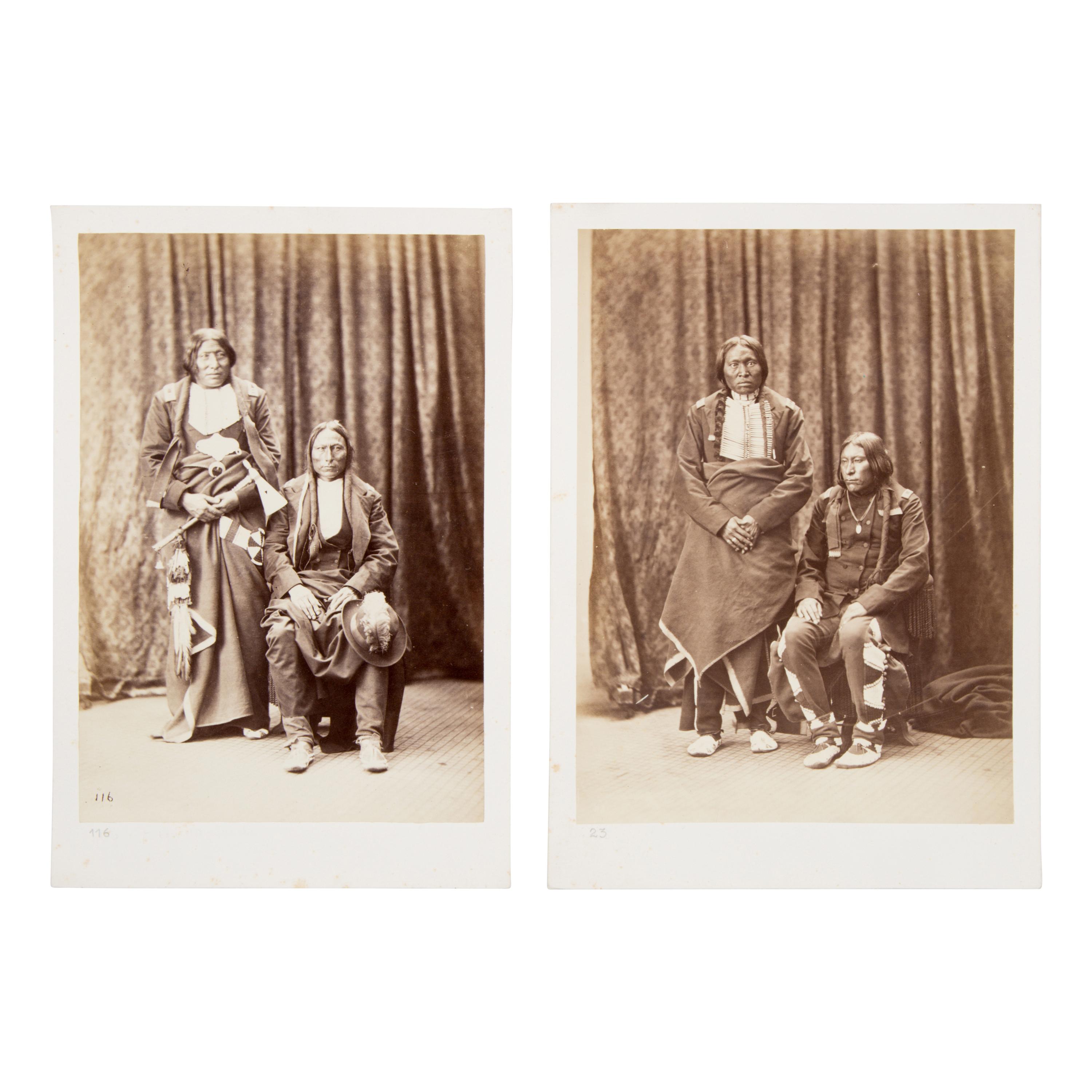 Alexander Gardner AND William Henry Jackson (Scottish-American, 1821-1882; American, 1843-1942) — Studio Portraits of Cheyenne and Arapaho Washington, DC 1871-1873