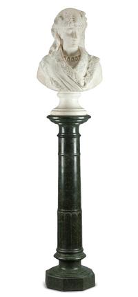 An Italian Carved Marble Bust Height of bust 27 1/2 inches. — LATE 19TH/EARLY 20TH CENTURY