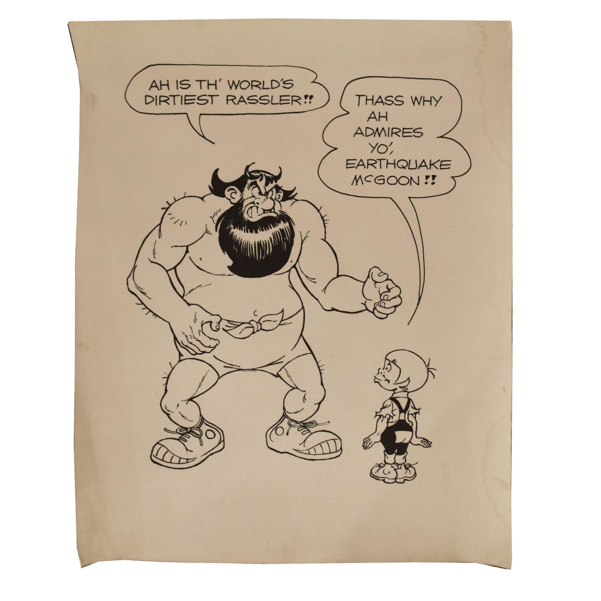 An Al Capp Print on Canvas 24" W x 29.5" H — United States, Circa 1970