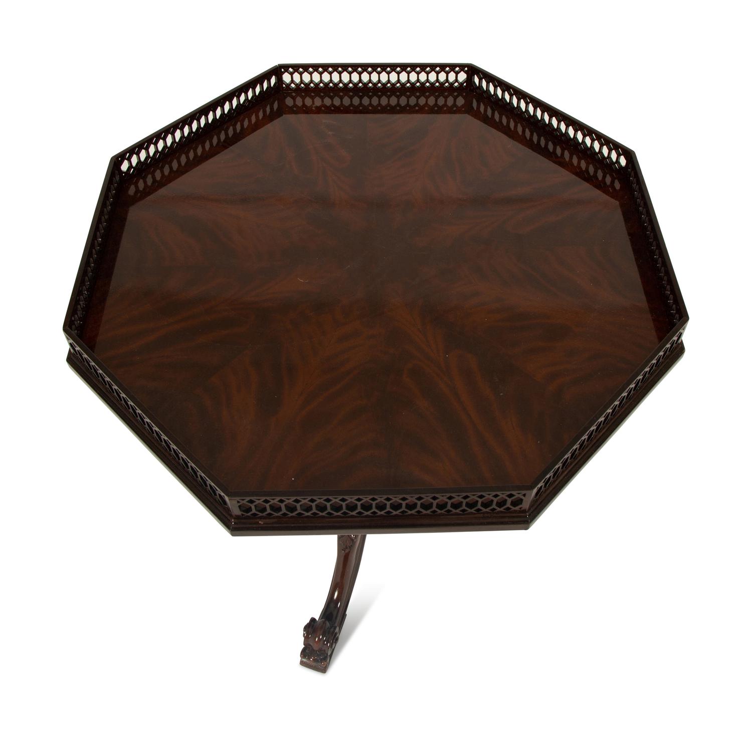 A George II Style Mahogany Octagonal Tea Table — 20th Century