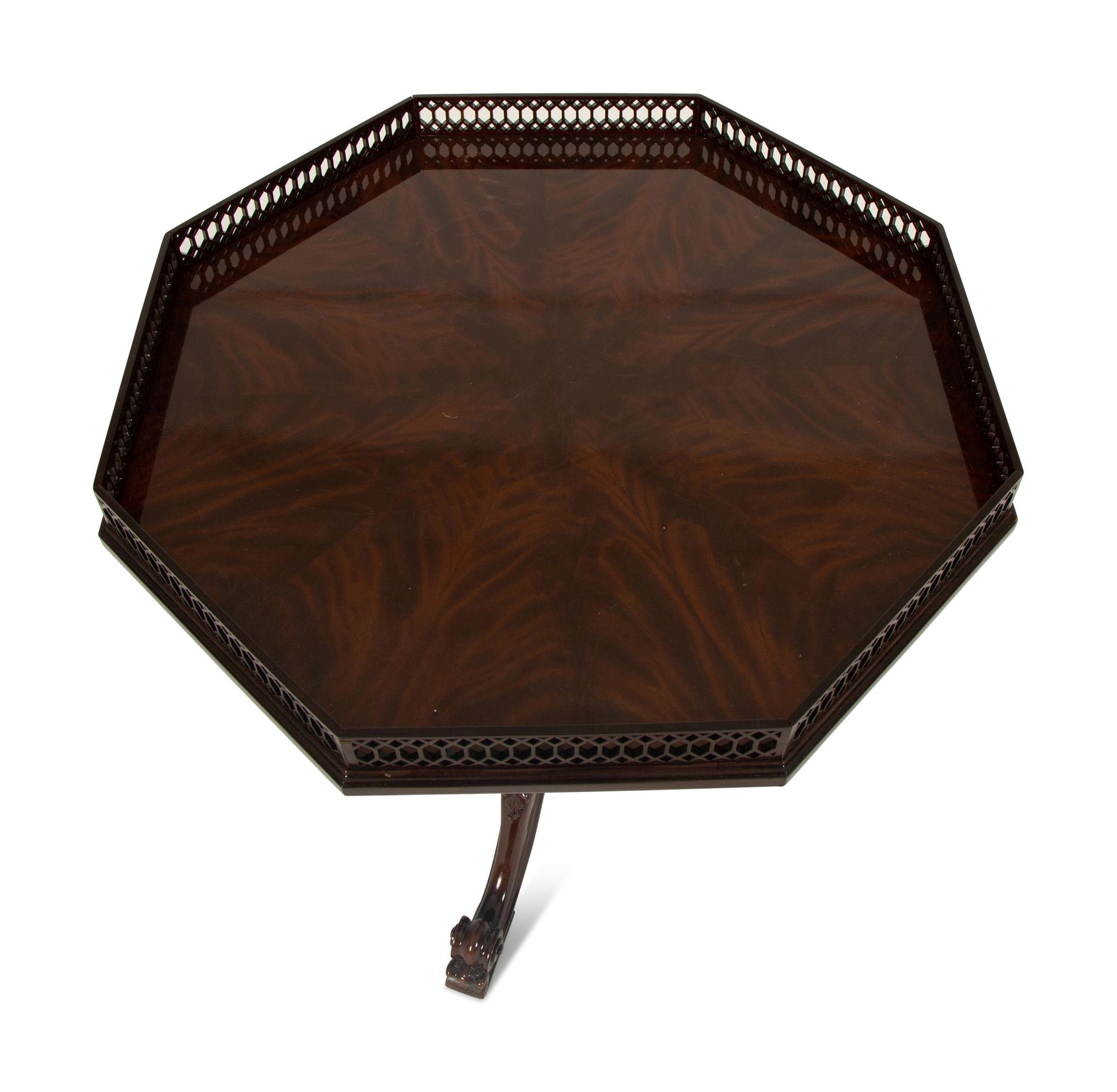 A George II Style Mahogany Octagonal Tea Table — 20th Century
