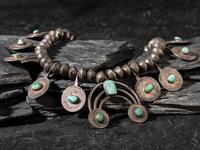Navajo Coin and Turquoise Necklace