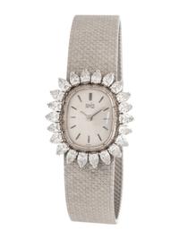 MONTRE ROYALE, RETRO, WHITE GOLD AND DIAMOND WATCH