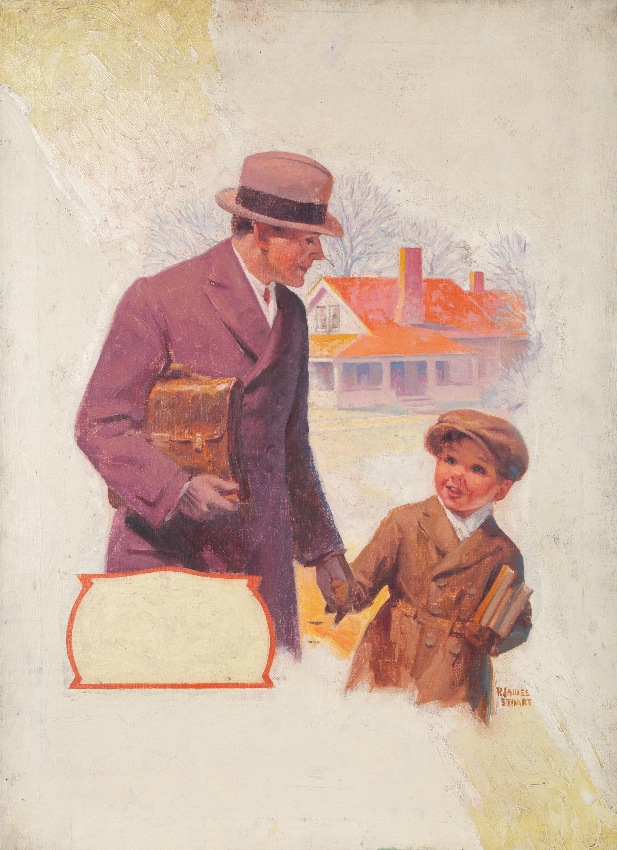 Walking to School with Dad