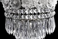 A Pair of Large Bristol Cut Glass Three-Light Candelabra