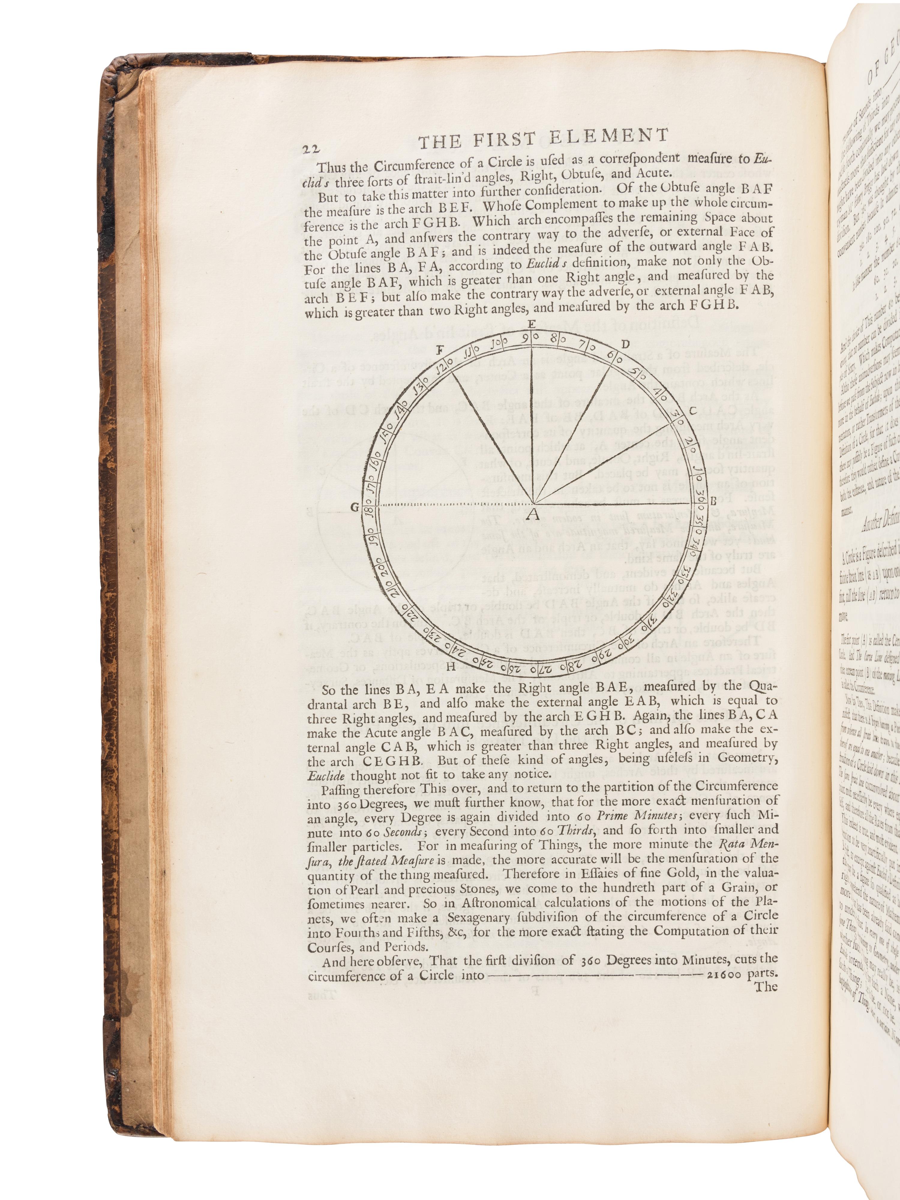 [EUCLID]. SCARBURGH, Charles, Sir (1616-1694). The English Euclide, Being The First Six Elements of Geometry, Translated out of the Greek, with Annotations and useful Supplements . Oxford: Printed at the Theater, 1705.
