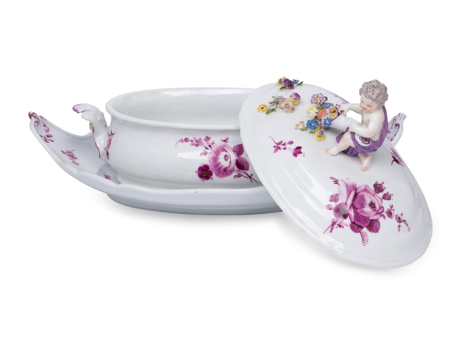A Meissen Porcelain Tureen and Platter