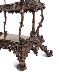 An Irish Carved Mahogany Etagere