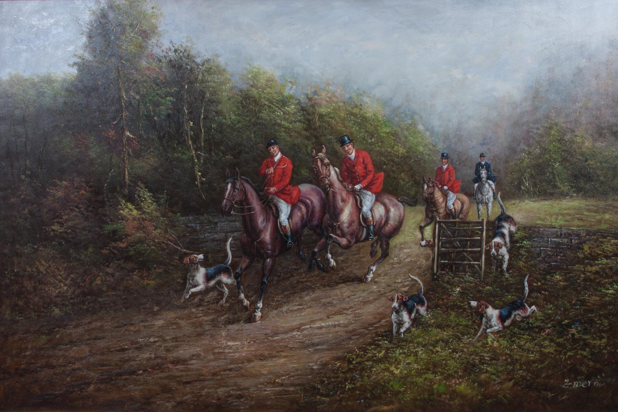 Z. Mern, (20th century), Fox Hunting Scene