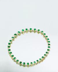 A Fine Platinum, Yellow Gold, Emerald and Diamond Necklace, Oscar Heyman Brothers, 36.80 dwts.