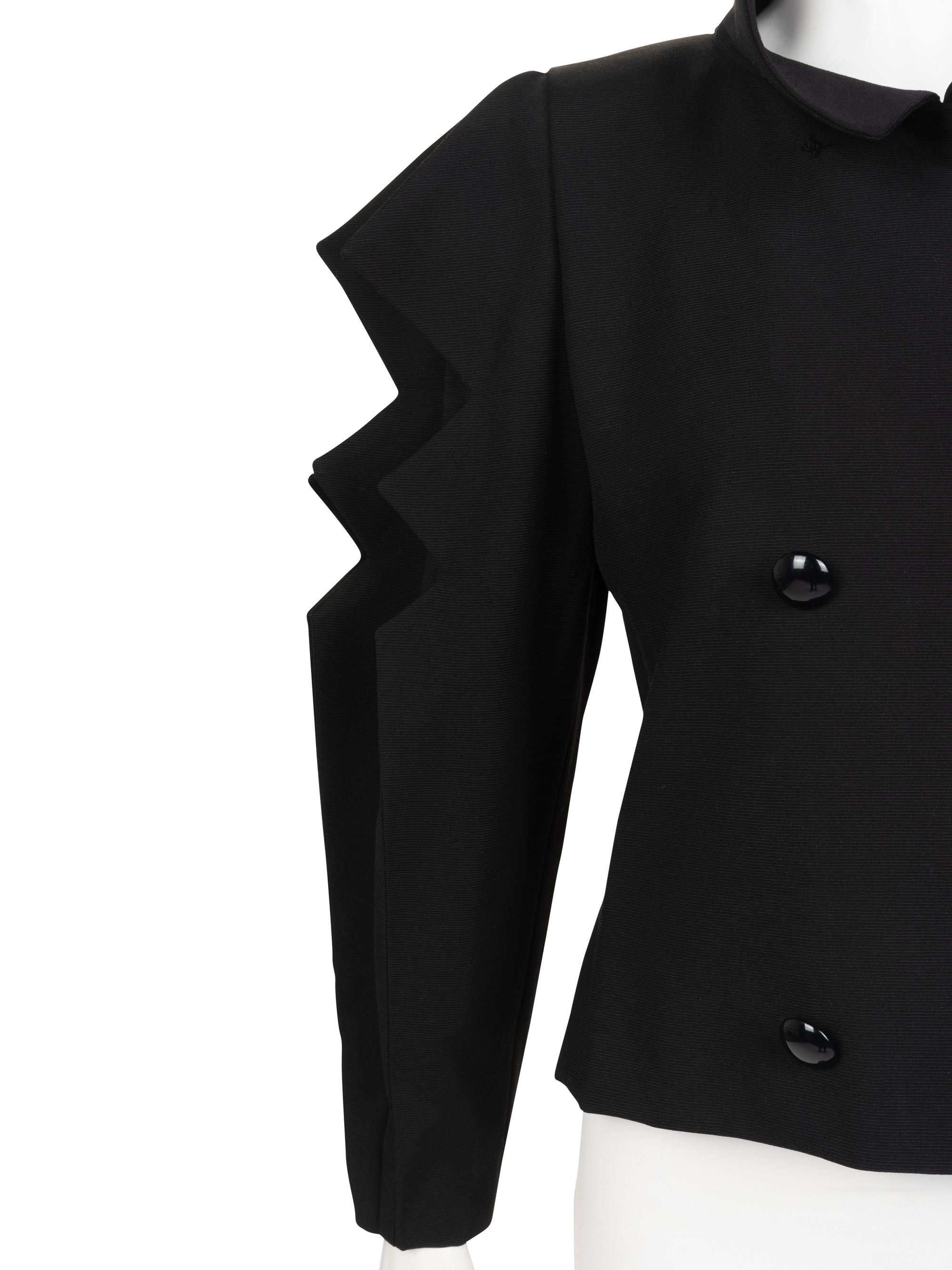 Pierre Cardin Haute Couture Jagged Sleeve Jacket, c. 1984