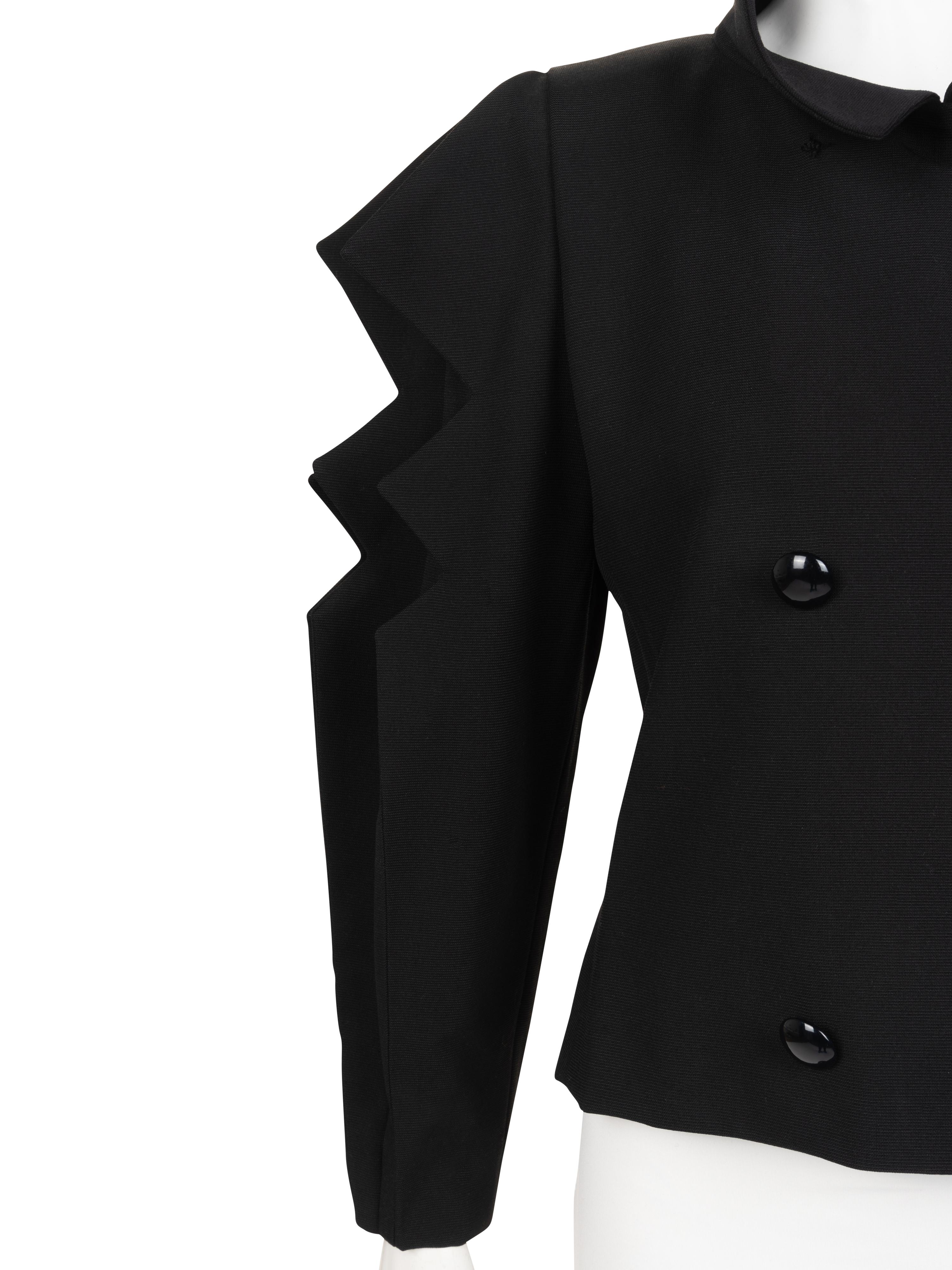Pierre Cardin Haute Couture Jagged Sleeve Jacket, c. 1984