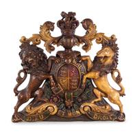 A Composition Relief Depicting the Royal Coat of Arms of the United Kingdom