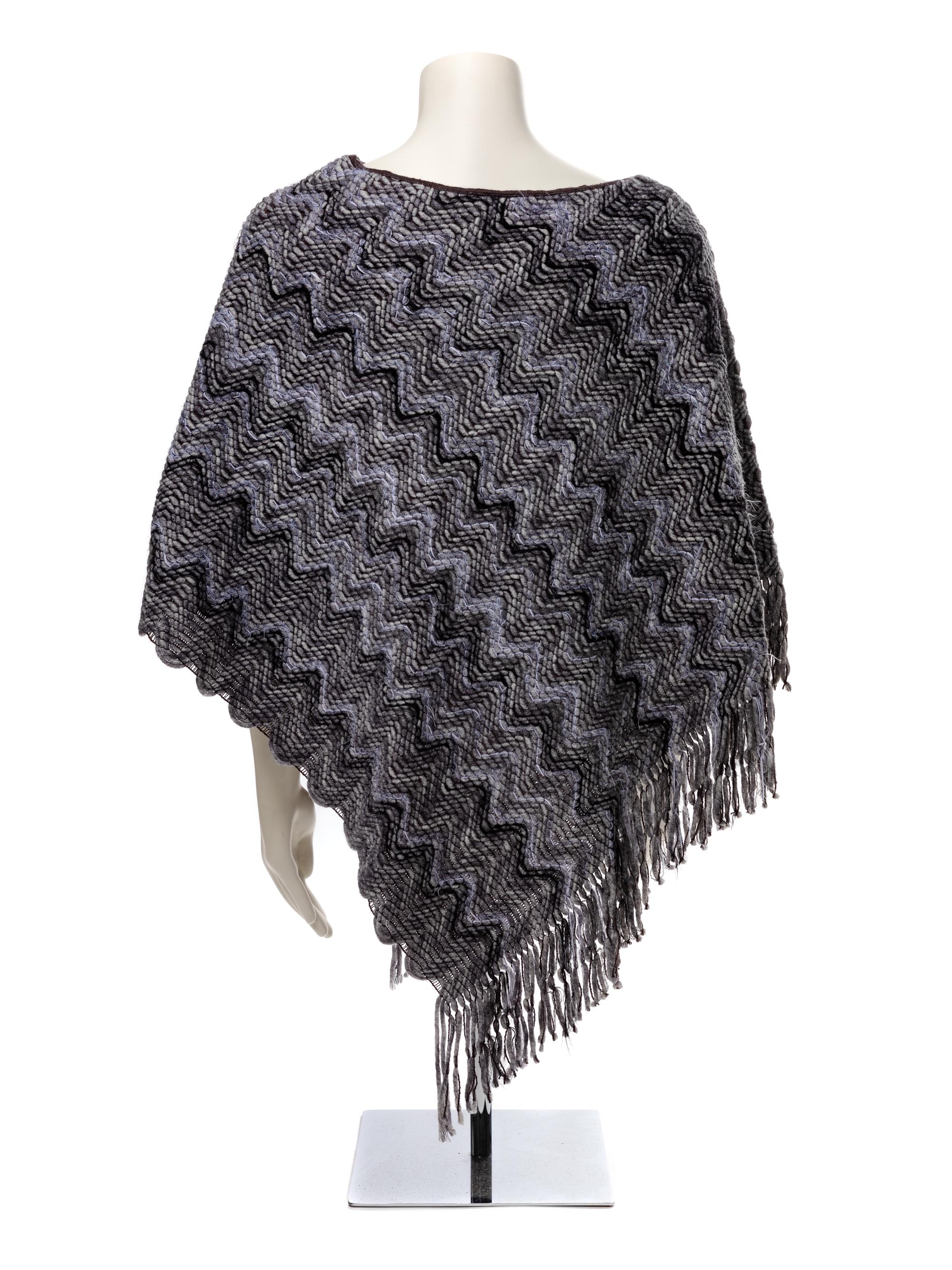 Missoni Gray Poncho, 1990-2000s