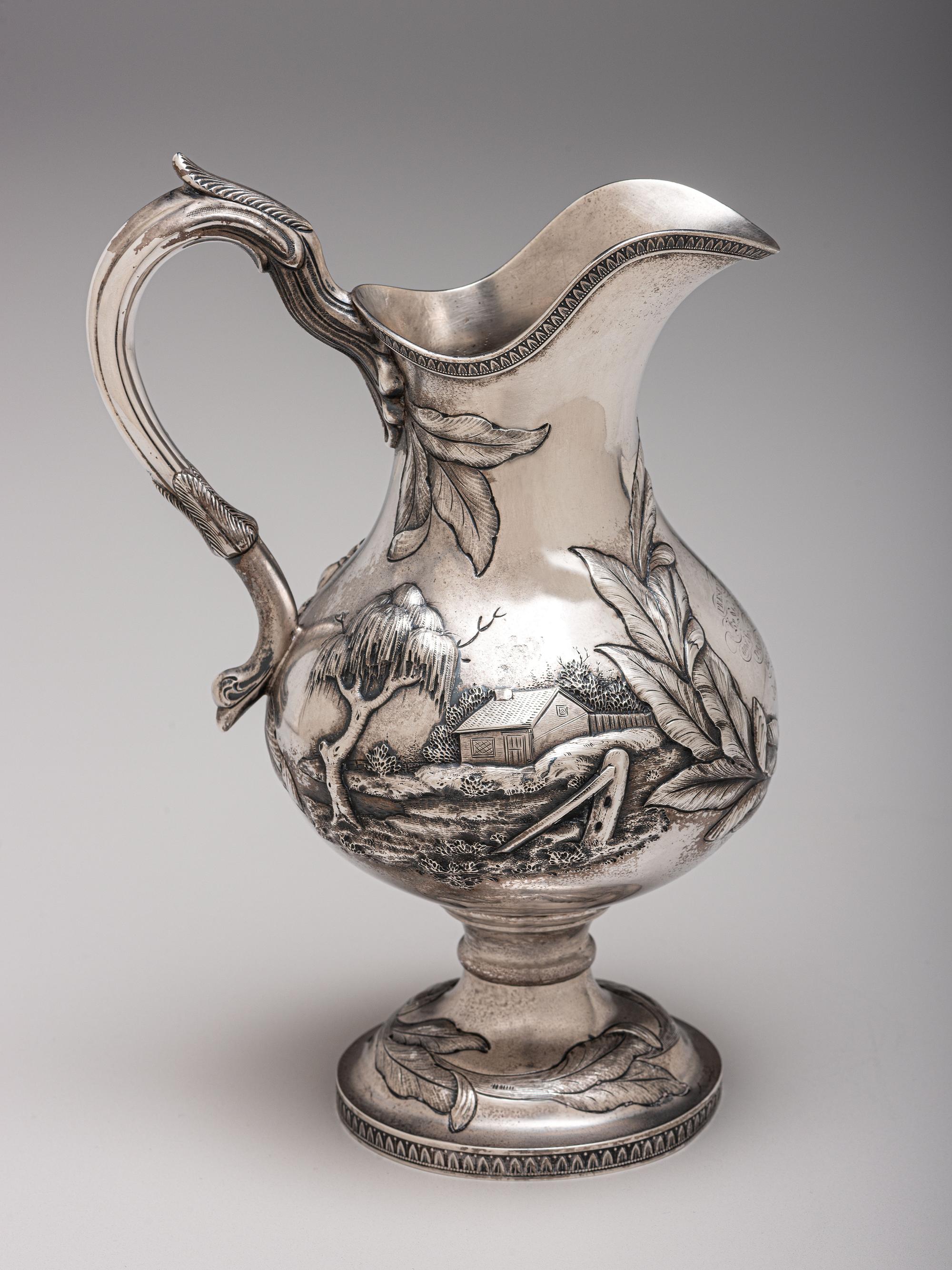 A Kentucky State Agricultural Society Coin Silver Presentation Pitcher