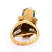 David Webb, Enamel and Ruby Frog Ring