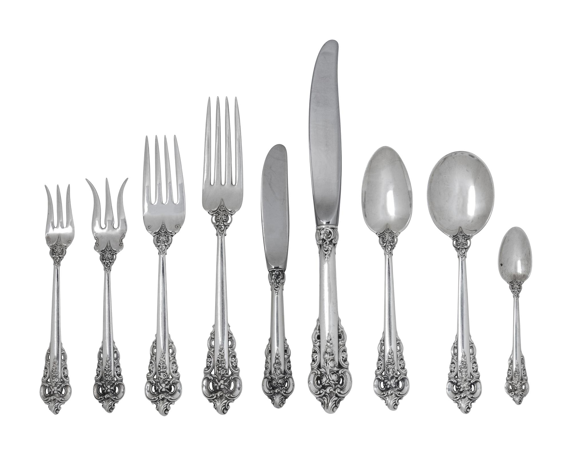 An American Silver Grand Baroque Flatware Service