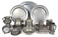 A Collection of American and English Pewter Length of longest 19 inches. — 19TH CENTURY