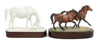 Two Bisque Porcelain Figural Groups Width of wider 12 1/2 inches. — 20TH CENTURY