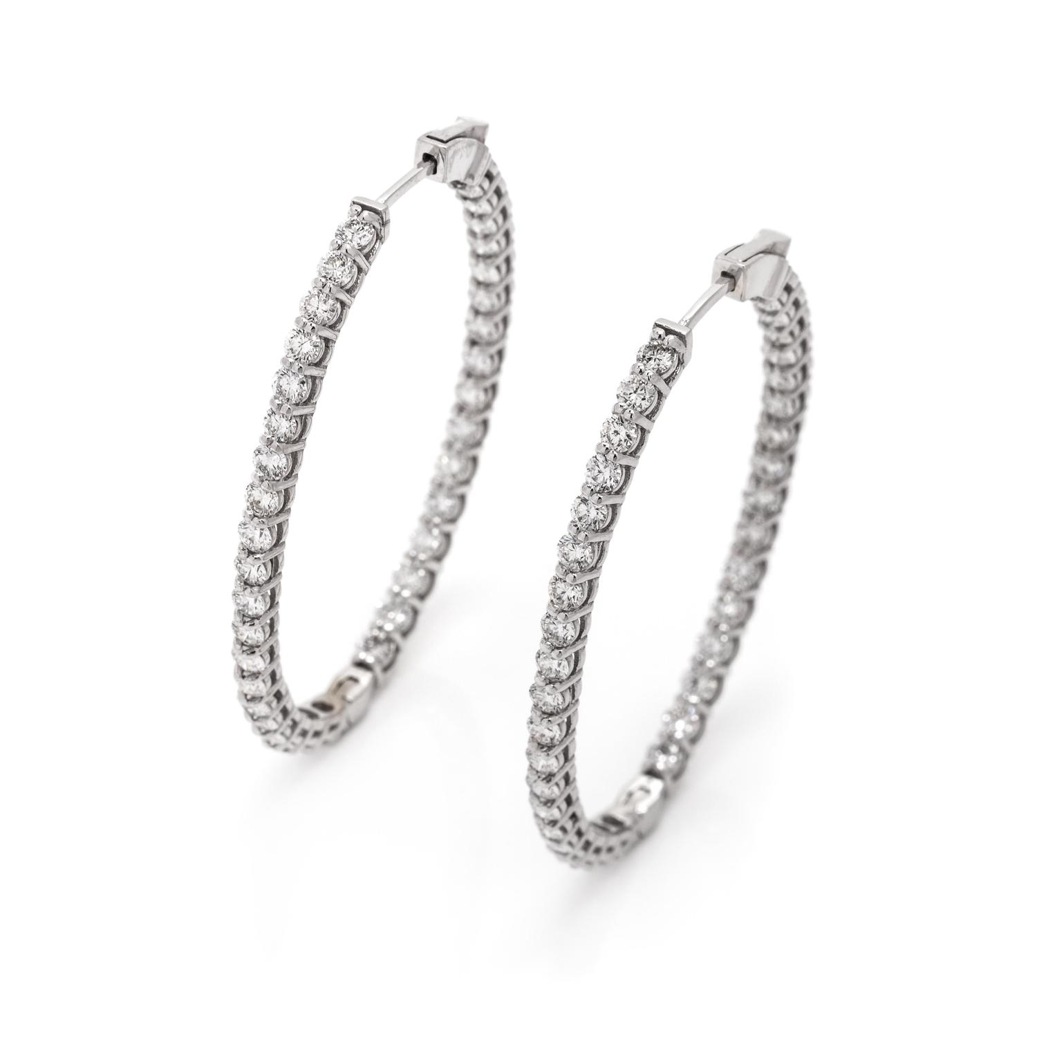 Diamond Hoop Earrings