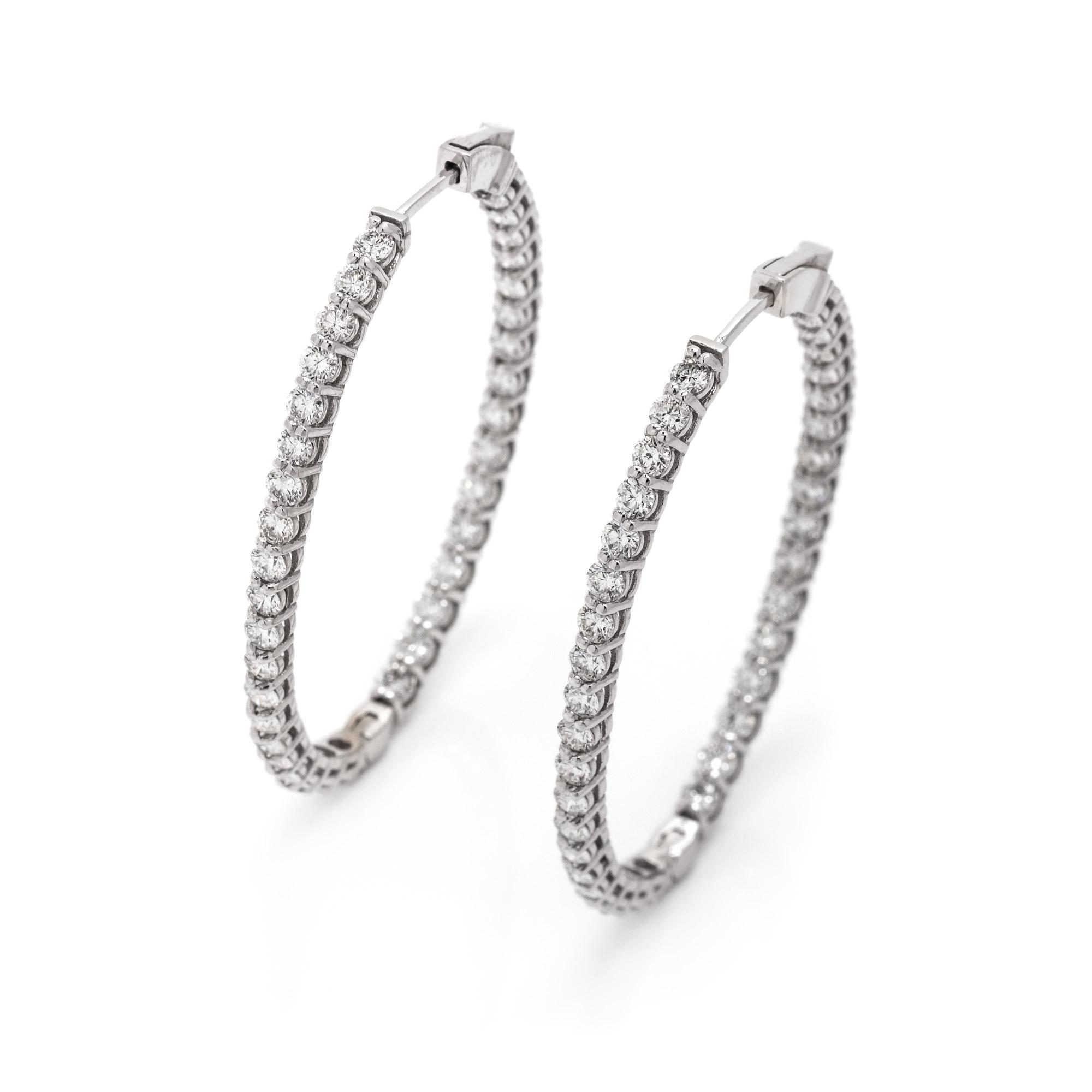 Diamond Hoop Earrings