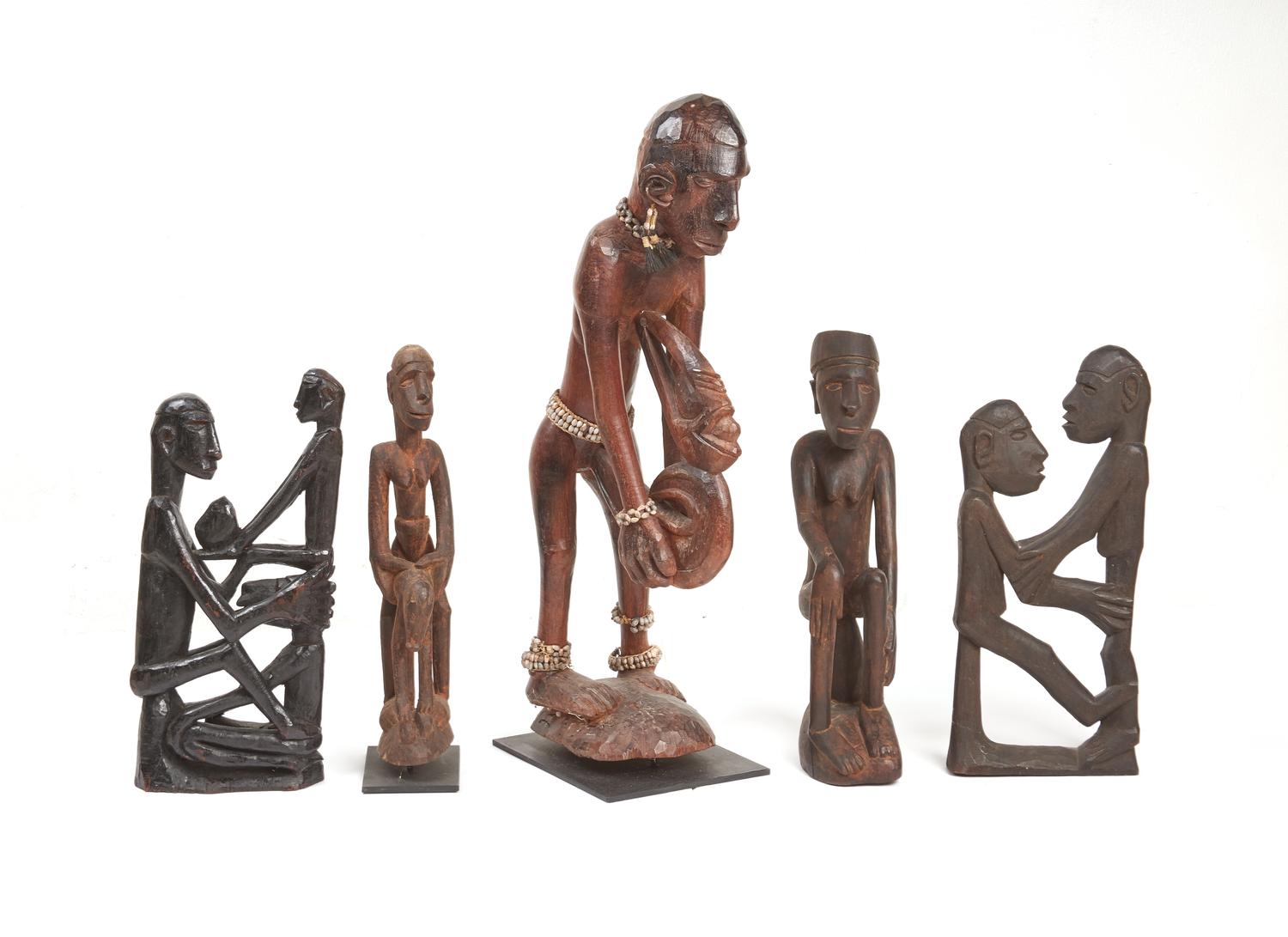 Five Asmat Wood Figures