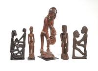 Five Asmat Wood Figures