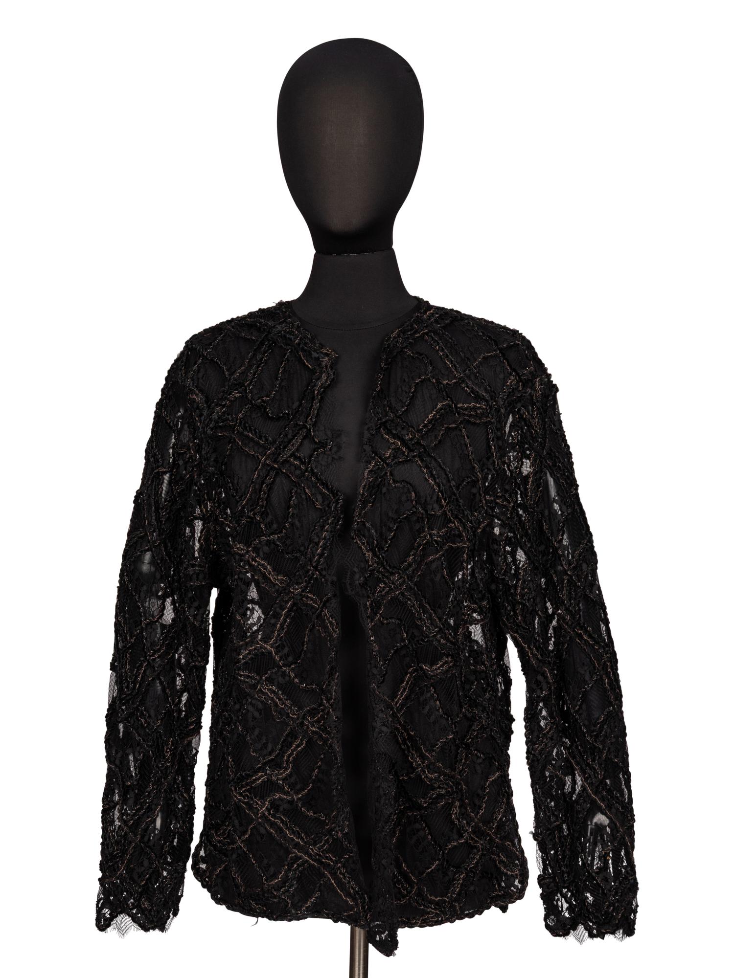 Chanel, Black Lace Cardigan Jacket