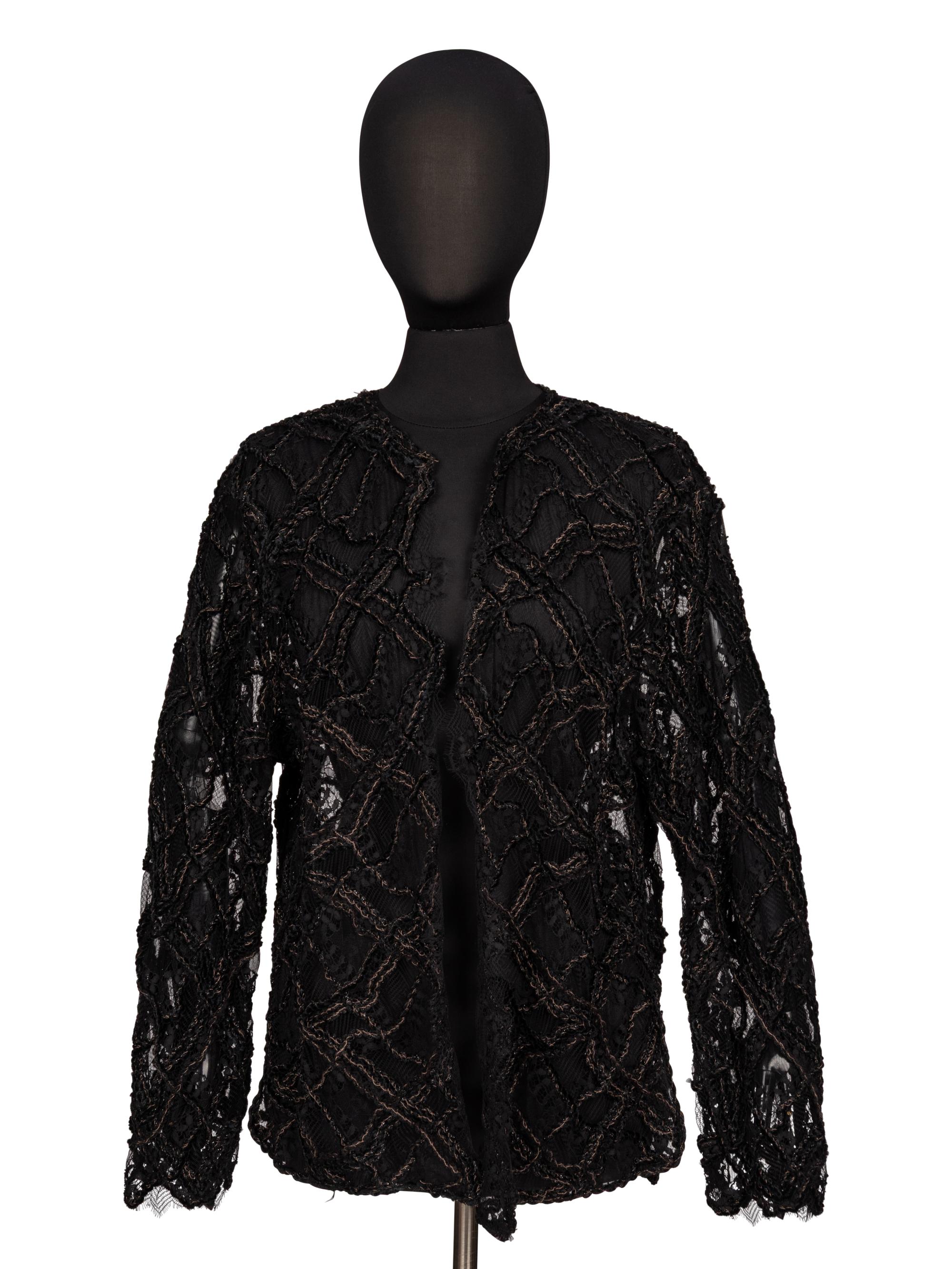 Chanel, Black Lace Cardigan Jacket
