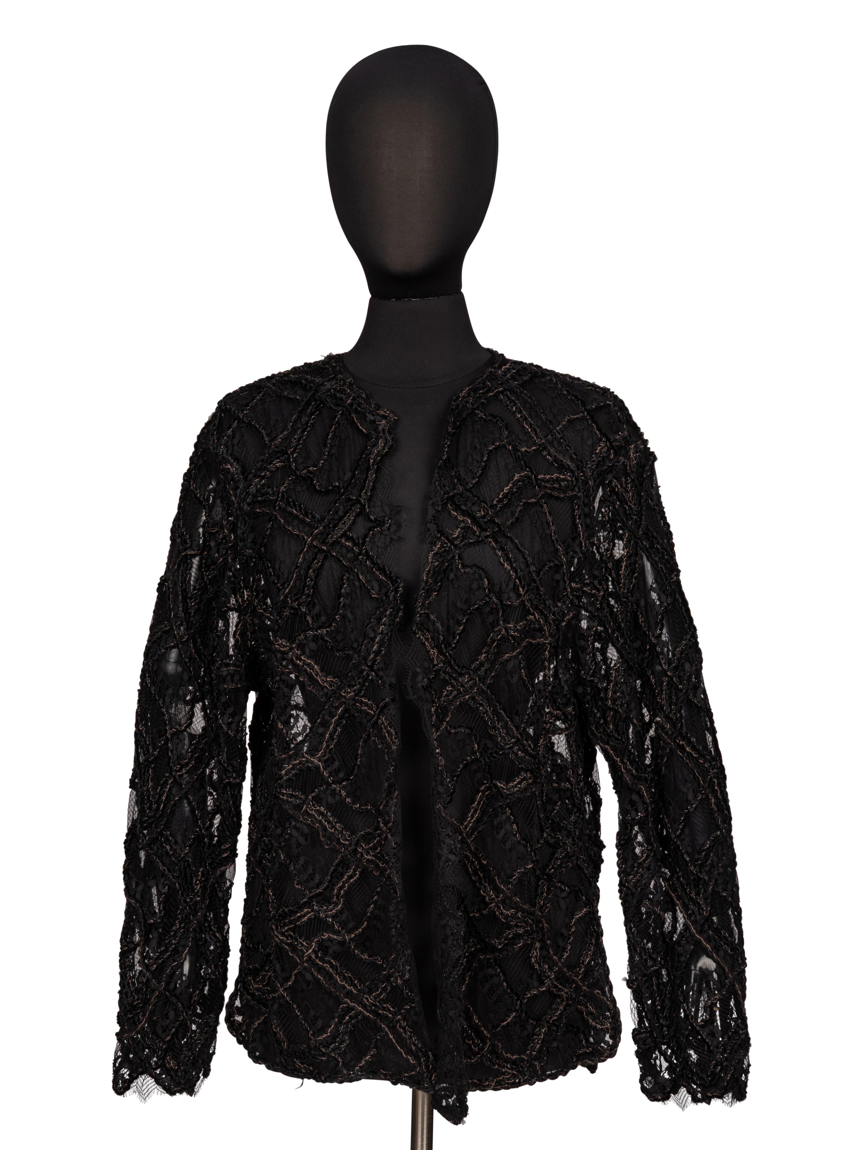 Chanel, Black Lace Cardigan Jacket