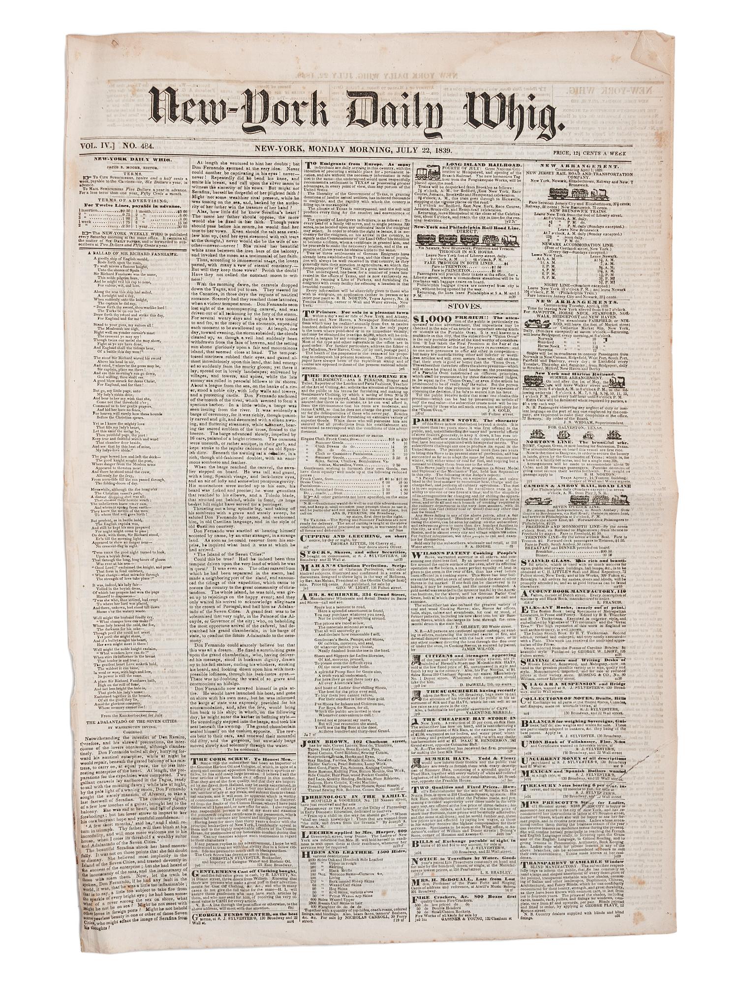 [PERIODICALS]. A group of 13 nineteenth-century newspapers and publications, including The Emancipator and the Catholic newspaper of the Yankton Sioux.