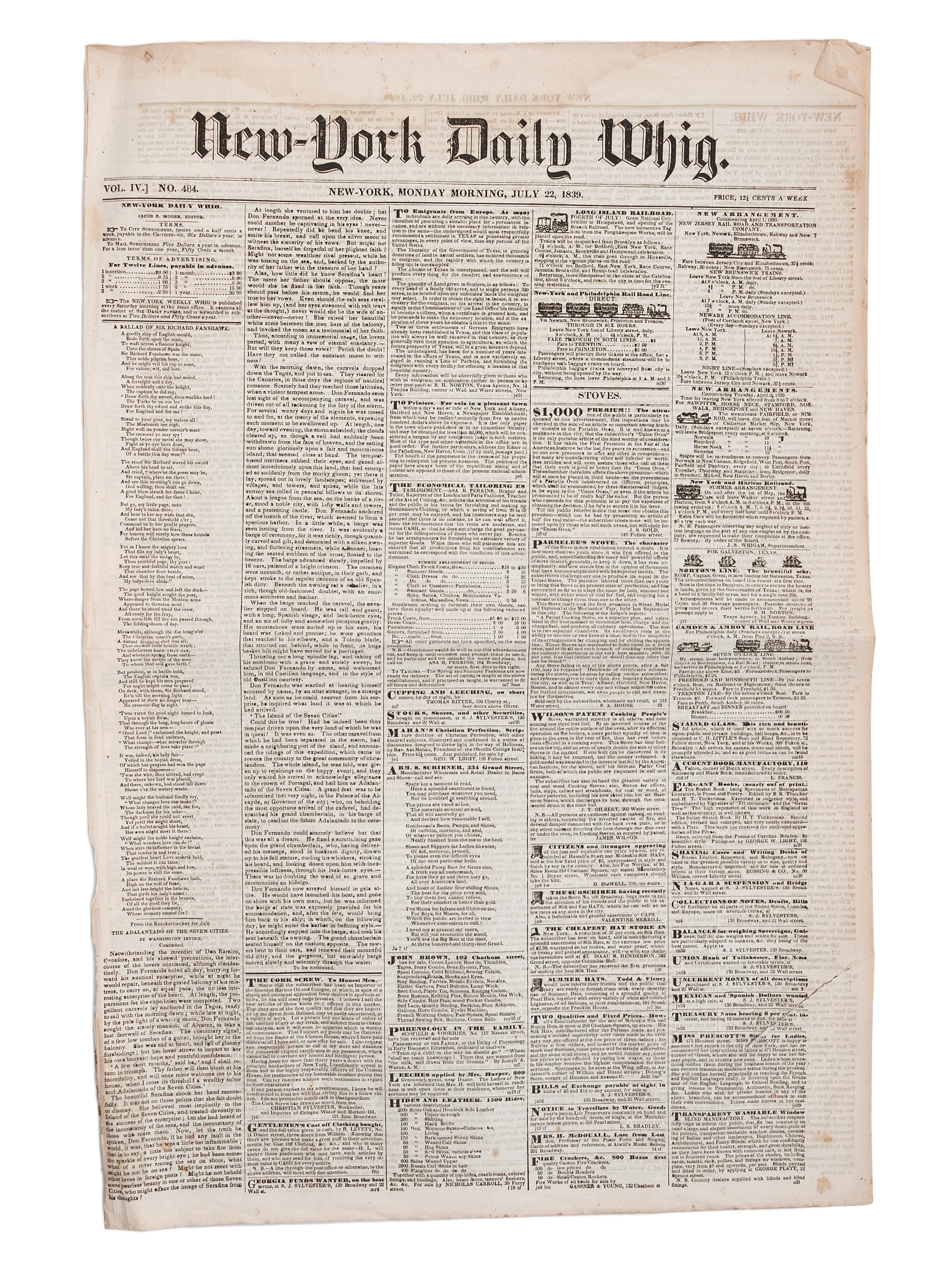 [PERIODICALS]. A group of 13 nineteenth-century newspapers and publications, including The Emancipator and the Catholic newspaper of the Yankton Sioux.