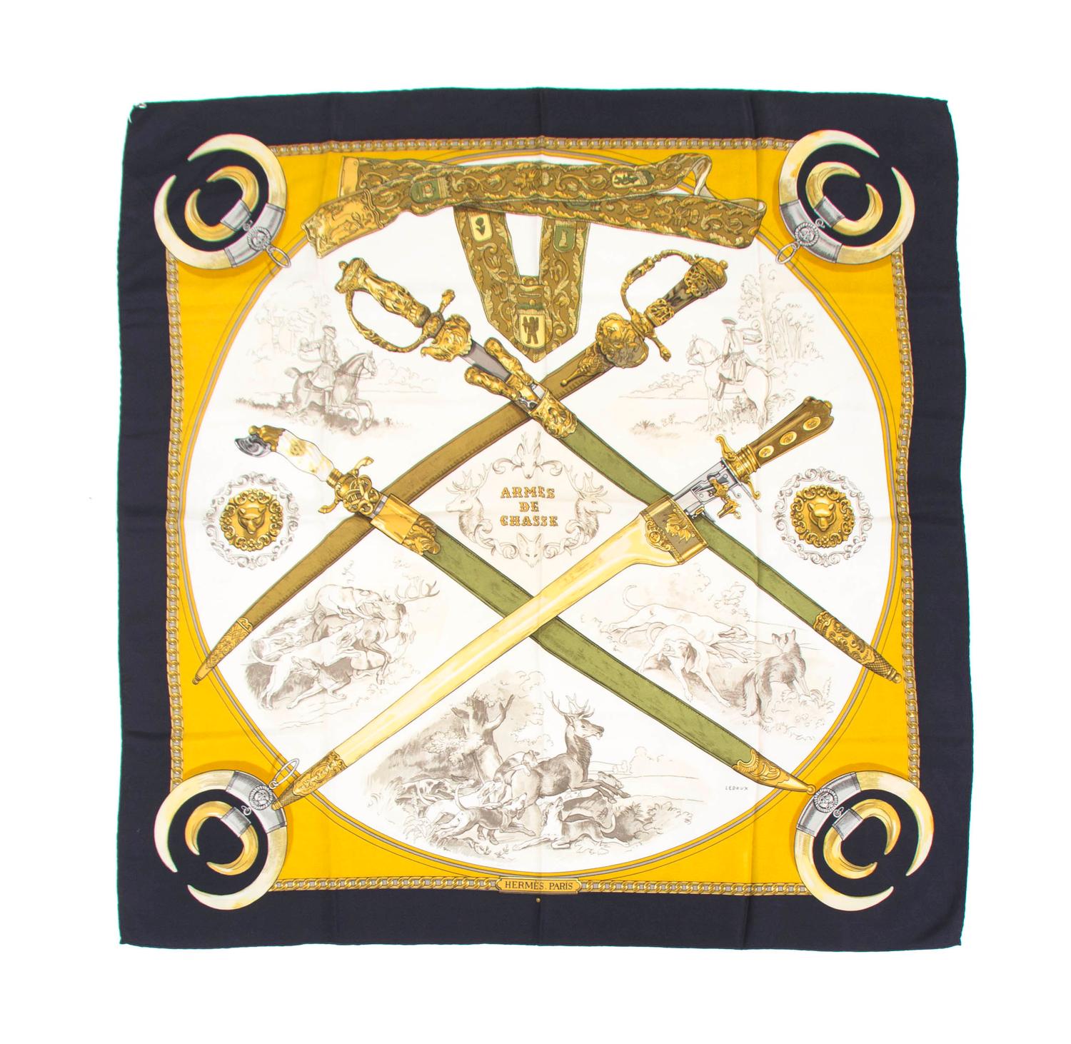 An Hermes Silk Scarf, 35 x 35 inches.