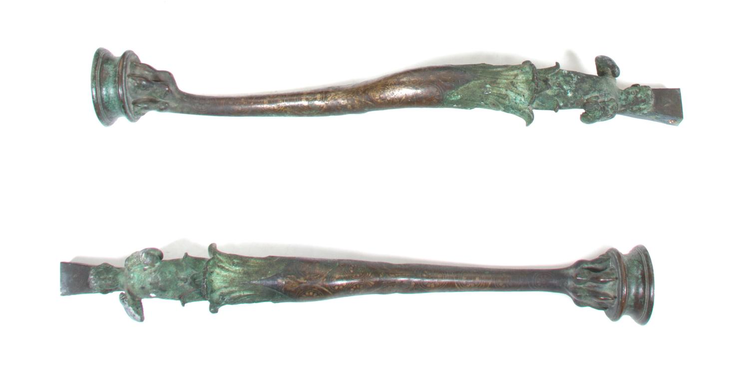 Two Italian Bronze Figural Table Legs Height 26 x width 20 3/4 x depth 35 1/2 inches. — CHIURAZZI FOUNDRIES, FIRST QUARTER 20TH CENTURY