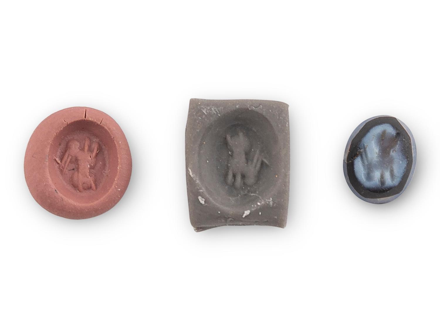 A Roman Sardonyx Running Hare Intaglio
