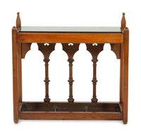 An English Gothic Revival Oak Umbrella/Stick Stand