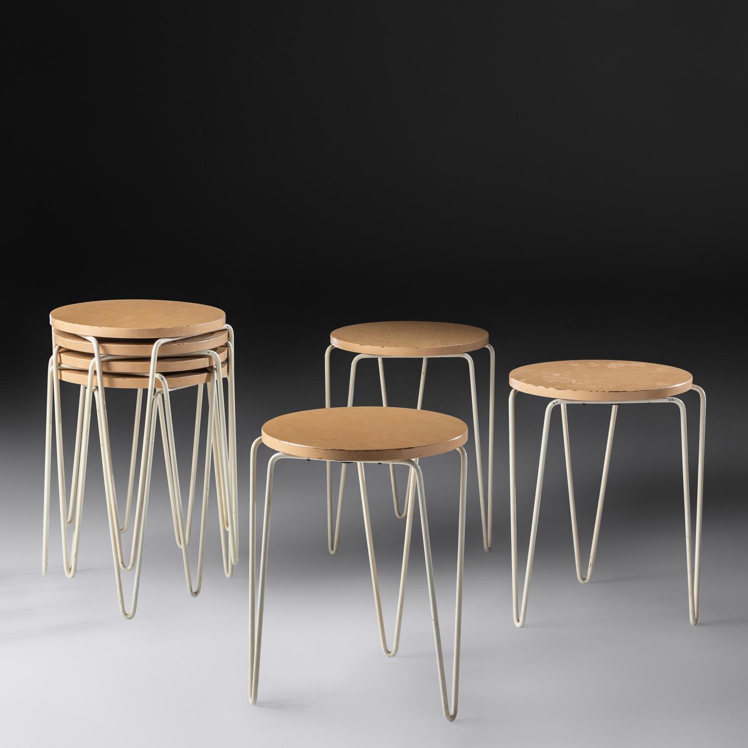 Set of Seven Stacking Stools Knoll, USA