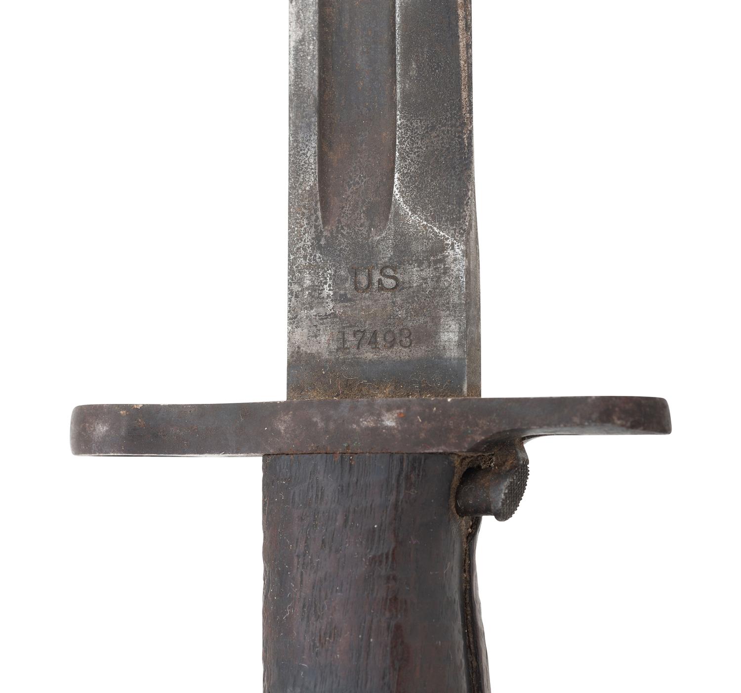 A Belgian Pistol and US M1905 Bayonet