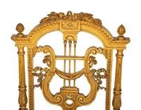 A Diminutive Louis XVI Style Giltwood Lyre-Back Chair