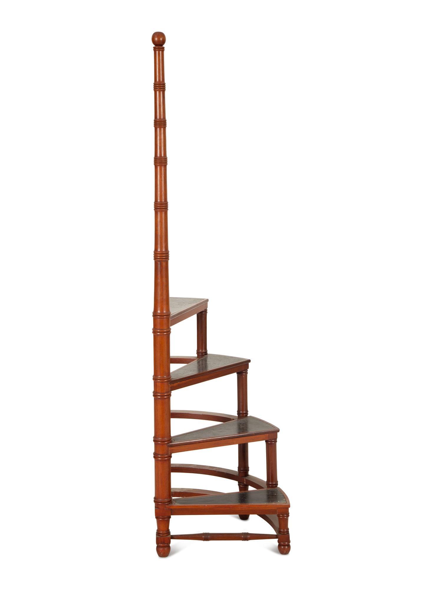 A Set of Regency Style Mahogany Library Steps