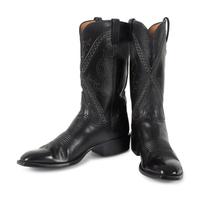 Lucchese Black Calfskin Boots
