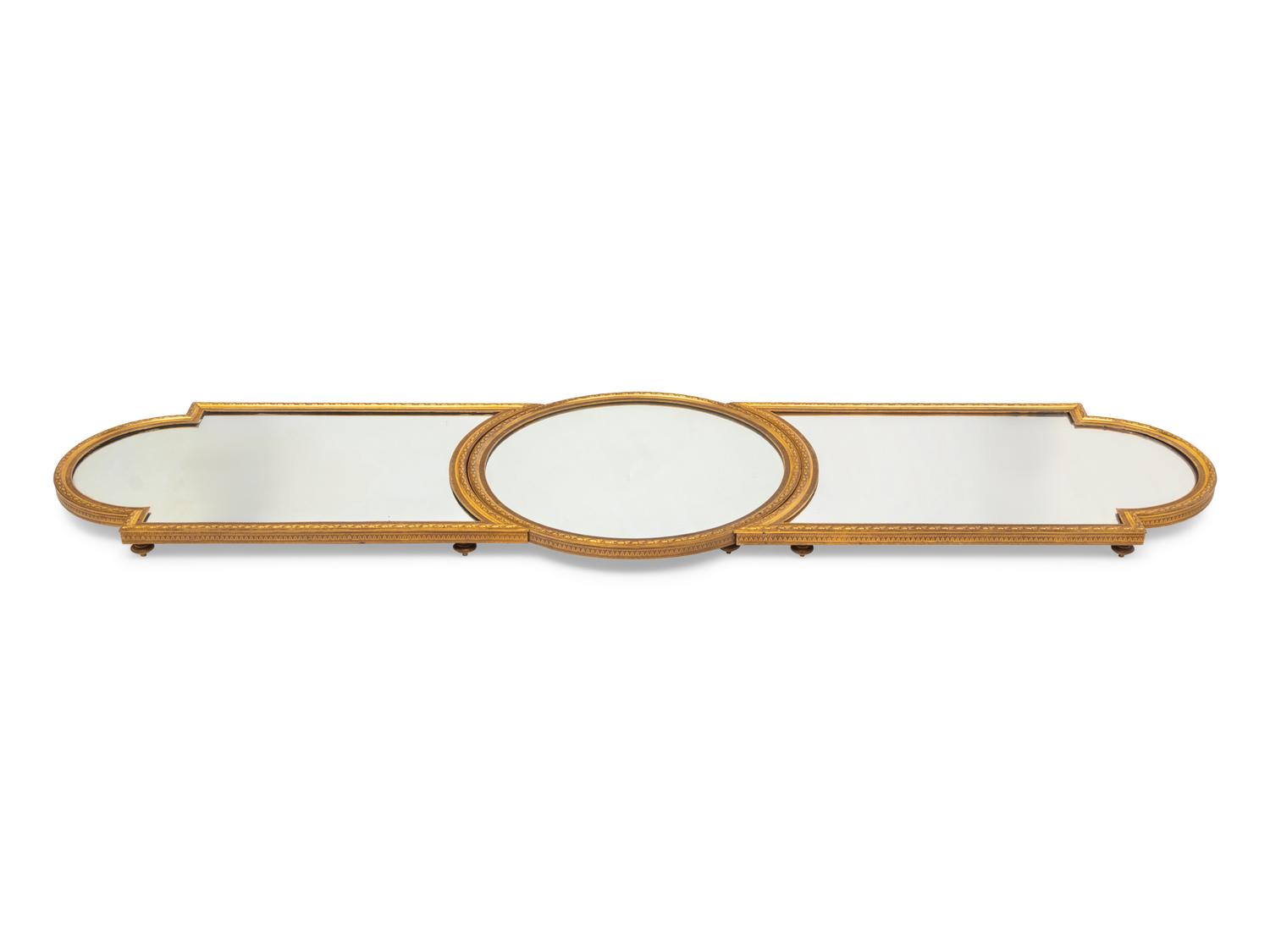 A Continental Gilt Bronze and Mirror Table Plateau