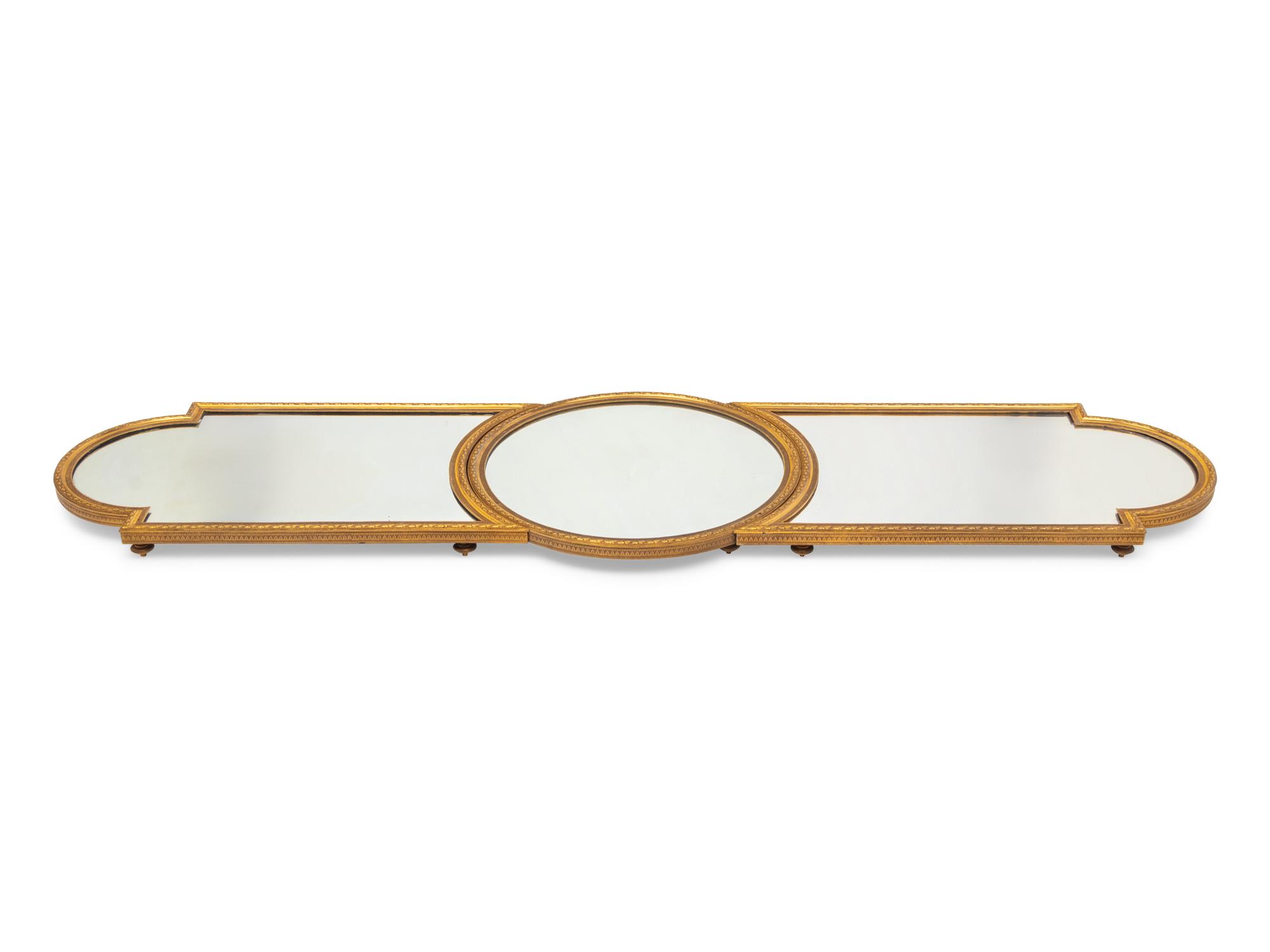 A Continental Gilt Bronze and Mirror Table Plateau