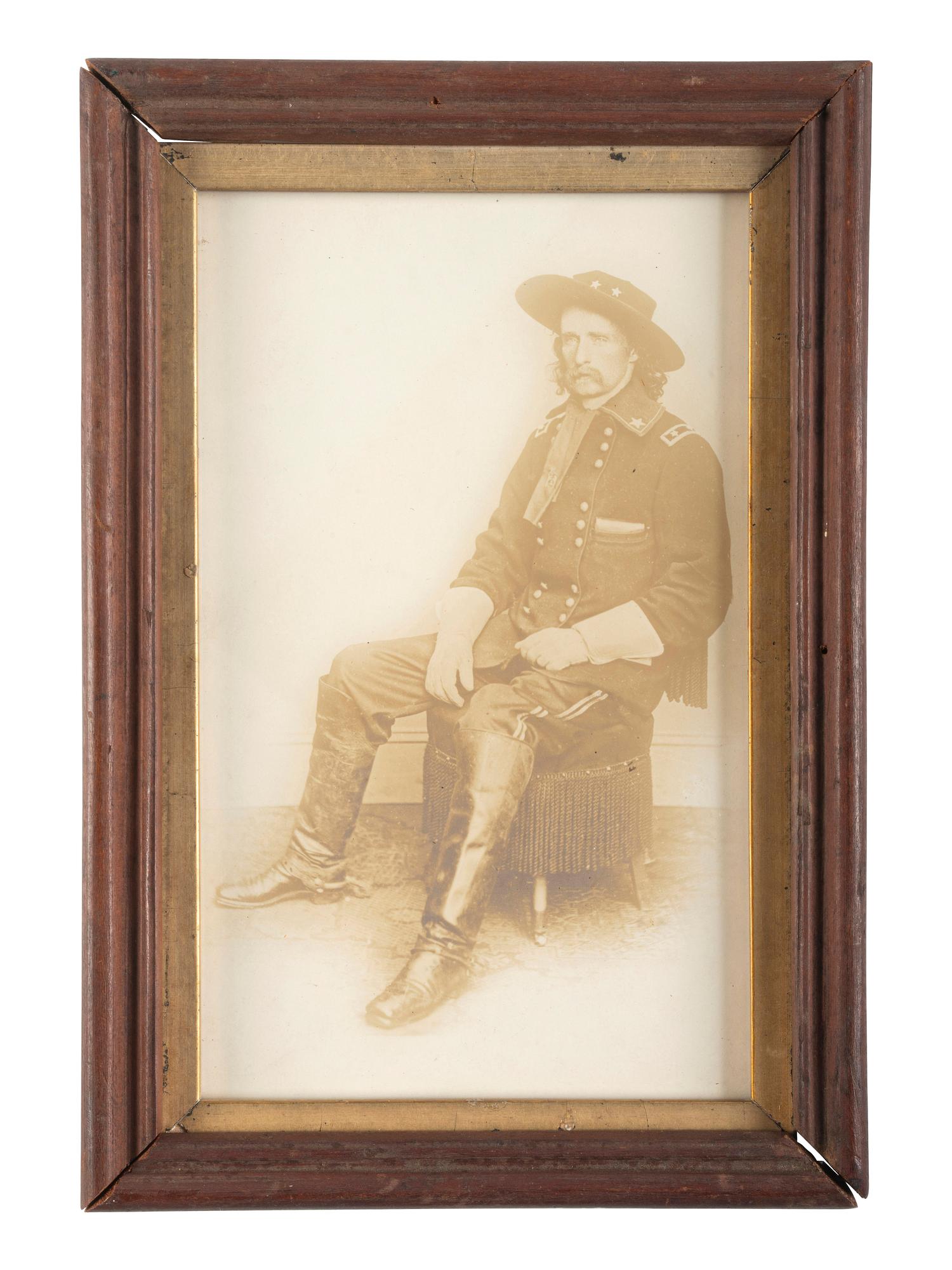 CUSTER, George A. (1839-1876). A group of 3 items, incl. photographs and cut signature ("G.A. Custer").