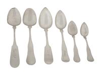 A Collection of American Coin Silver Flatware