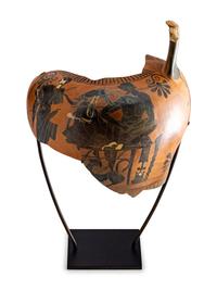 An Attic Terracotta Amphora Fragment depicting Herakles' Banquet